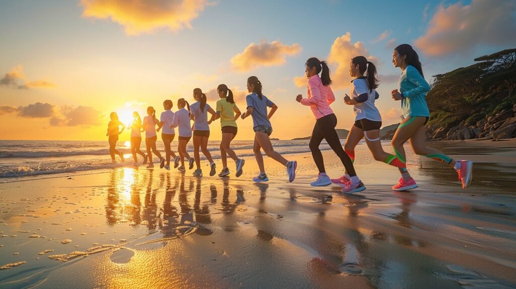 stockcake sunrise beach run 1756913991