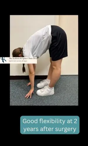 Post-op clinical image of ballet dancer in recovery