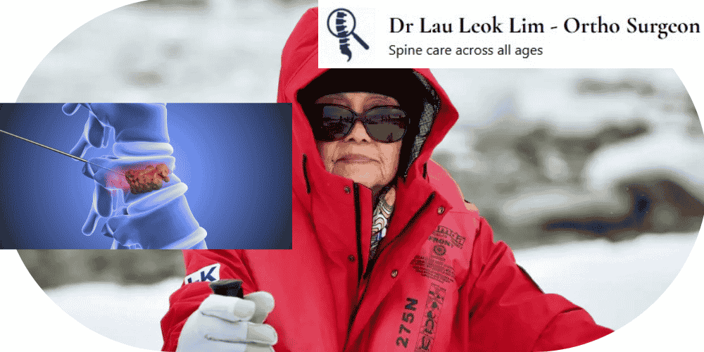 Enjoying at Antarctica after vertebroplasty
