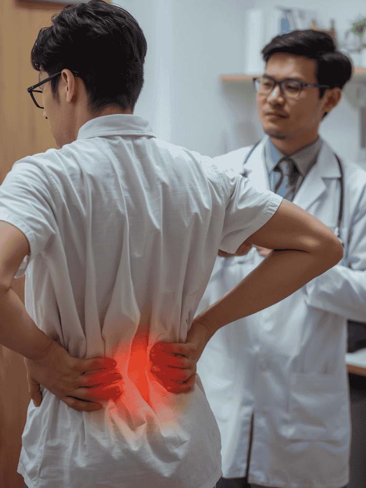 In Doctor's Office for Back Pain