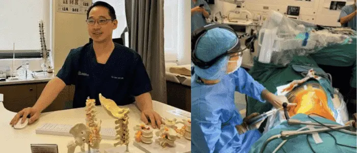 Lau Leok Lim in Office and in Operating Theatre