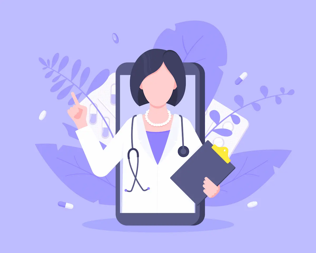Doctor referral illustration